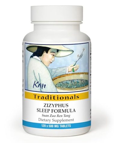 Kan Herbs Company Zizyphus Sleep Formula – Traditional Chinese Herbal Blend for Nighttime Balance and Relaxation Support, Promotes Overall Well-Being and Harmony, Herbal Supplement, 120 Tablets