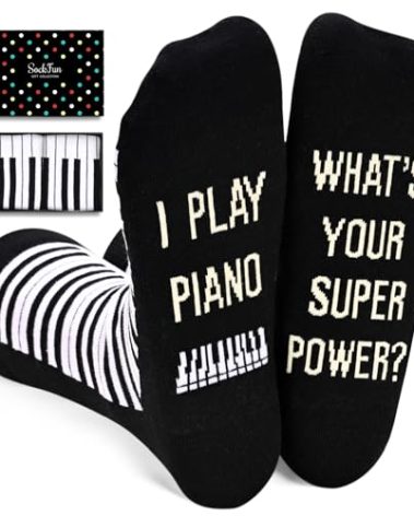 Piano Gifts for Teens - Pianist Socks for Piano Recital Students Players Teachers, Music Lover Gifts for Musicians