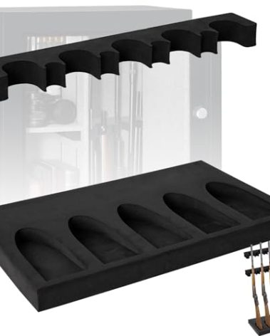 OCQOTAT Gun Rack for Gun Storage, Gun Safe Accessory for Shotguns, Gun Holder in Gun Cabinet, Shotgun Rest, Foam Material with Magnetic Strip and Hook Strip, Gifts for Hunters