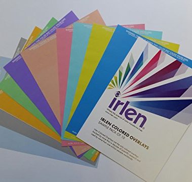 IRLEN Colored Overlays for Reading - Sample Pack of 10 (1 of Each Color)