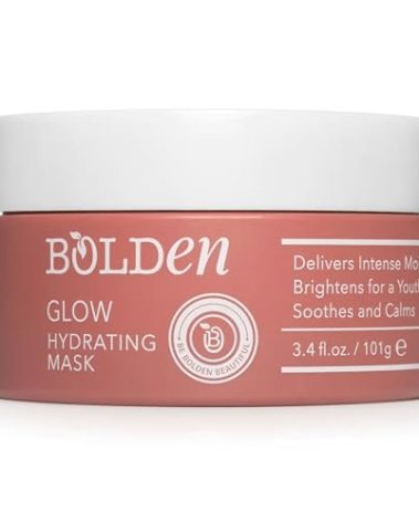 BOLDEN GLOW Hydrating Mask | Deep Moisturizing Facial Mask for Dry Skin | Gently Hydrating Hyaluronic Acid Moisturizer | Non-Comedogenic | 3.4 Fl Oz