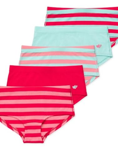 Lucky & Me Annika Little Girls Boyshort, 5-Pack, Pink & Blue Underwear Set, Tagless, Toddler 2/3