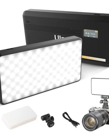 ULANZI VL200 Bi-Color LED Video Light, On-Camera Video Light, Type-C Rechargeable 5000mAh Mini Camera Light, 2500-9000K Ultra Bright Photo and Video Lighting, Fill Light, Potable Photography Lighting