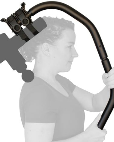 BackBadger Flex Massage Gun Holder for Hard to Reach Areas, Adjustable Ergonomic Handle, for Full-Body Muscle Pain Relief in Back, Neck, Shoulders, Legs, Feet, Compatible with Most Massage Guns