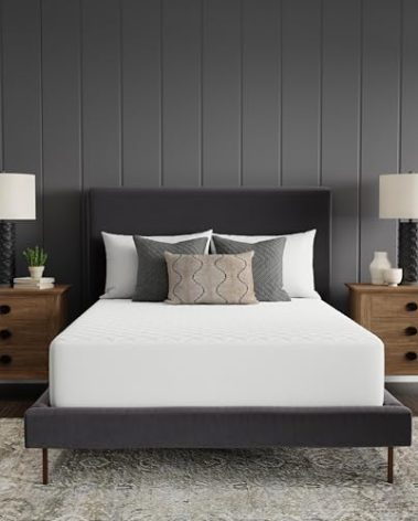 Sealy Luxury 100% Cotton Soft Top Layer, High Loft Comfort EternaLoft Fiberfill, Durable Stretch Corners Mattresses 18 Inches Deep Machine Washable Fitted Mattress Pad, Queen Size, White