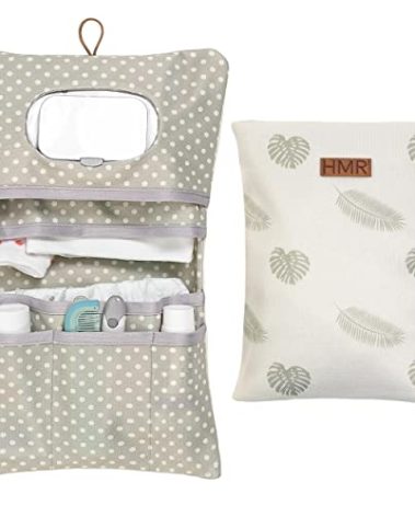 HAMUR Baby Diaper Bag Organizer – Travel-Friendly, Compact & Foldable | Stroller Pouch for Newborn Essentials – Must-Have for Boys & Girls (Leaves)