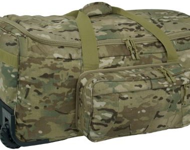 Mercury Tactical Gear Mini Monster™ Rolling Duffel Deployment Bag with Wheels, Wheeled Heavy Duty Travel Duffle Bag for Men & Women, Multi Cam Color
