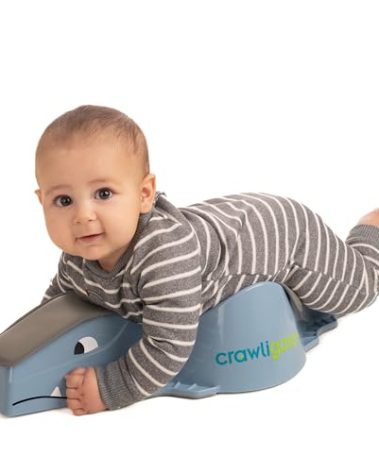 Crawligator Tummy Time Mobility Toy for Infants 4-12 Months (Blue)