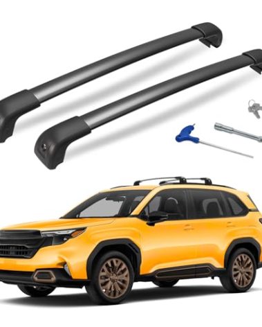 HmmtyRack 300lbs Lockable Roof Rack Cross Bars Compatible with 2025 2026 Subaru Forester Sport/Touring, Aluminum Roof Rails Crossbars for Rooftop Cargo Carrier Luggage Kayak Canoe Bike Snowboard Rack