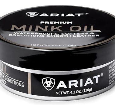 ARIAT Mink Oil Paste for Leather and Vinyl, 4.2 ounce Tin (130grams)