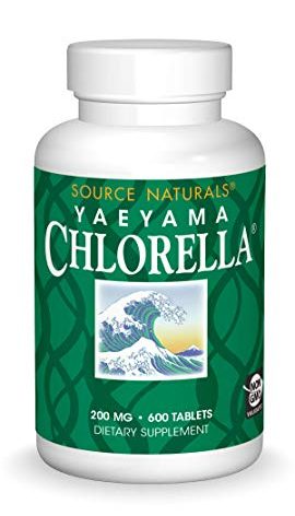 Source Naturals Yaeyama Chlorella Green Superfood, Plant-Based B12* - 200 mg, 600 Tablets