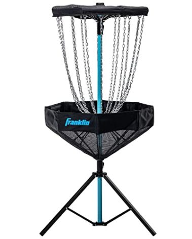Franklin Sports Disc Golf Basket - PDGA Approved - Elite Portable Disc Golf Target Basket Set with Premium Metal Chains + Canvas - Equipment + Hole Stand