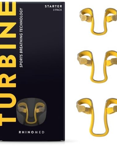 Rhinomed Turbine Nasal Dilator for Athletic Breathing - Trial 3pk - Improves Airflow During Exercise - Nasal Dilators for Exercise - Internal Nasal Dilator - Lightweight