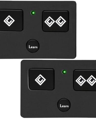 AXP1 AXS1 Ghost Remote Gate Opener Transmitter for Ghost Control Automatic Gate Openers, 3-Button Ghost Gate Remote with Partymode Feature for Ghost Control Opener Systems (2PCS, Black)