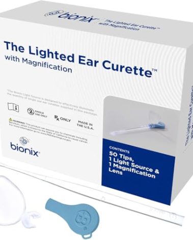 Bionix - Lighted InfantScoop Ear Curette Tool, Earwax Removal Tool, Helps Remove Wax Buildup, Safe Earwax Removal, Convenient & Easy-to-Use, Ideal for Healthcare Providers, Single-Use (52 Piece Set)