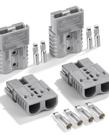 4Pcs 120A Battery Connector Quick Connect Battery Modular Power Connectors Quick Disconnect (Grey)