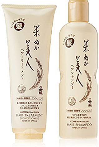 Komenuka Bijin Moisturizing Hair Shampoo and Hair Treatment / Conditioner, No PARABENS and SULFATES
