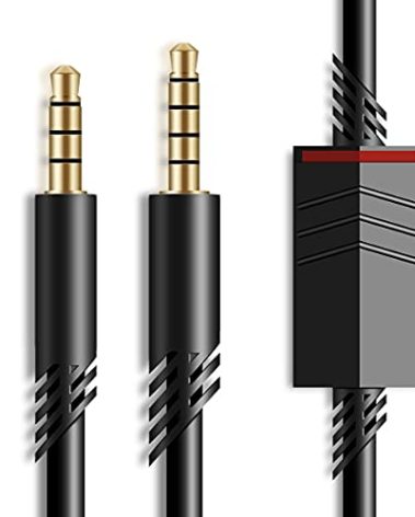 MJKOR Replacement for Astro A40 Inline Mute Cable Cord, Mute Function Audio Aux Gaming Wire Compatible with Astro A40 Headsets (2 Meter, TPE)
