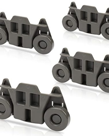 4 Pack W10195416(Upgraded), Dishwasher Wheels Lower Rack for Kitchenaid Whirlpool Maytag Kenmore.Dishwasher Rack Replacement Parts for W10195420 AP5983730 W10579095A W10311123B PS11722152 W10195416V
