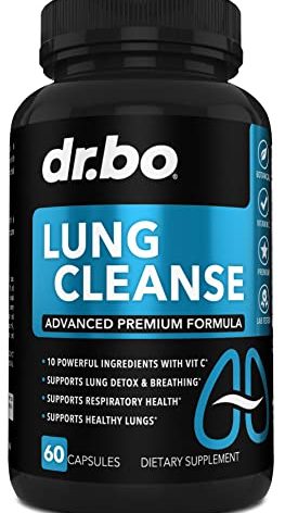 Lung Cleanse Support Supplement - Respiratory Supplements to Quit & Stop Smoking Aids - Herbal Detox for Lungs & Bronchial Health - Smokers Cleanser Breathe Aid for Mucus Clear Relief - 60 Capsules