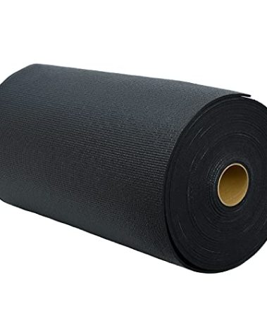 Sunshine Yoga Voyage Yoga Mat Roll, 24in x 50ft Exercise Mat, 5mm Thick Non-Slip Gym Mat for Home Workout and Fitness, Anti-Tear, Cut up to 8 Regular Yoga Mats, Black