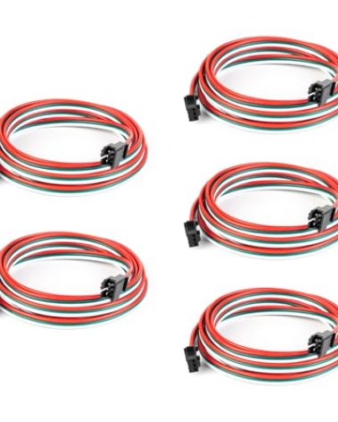 BTF-LIGHTING 5 Pcs/Pack 20AWG 3 Pin JST SM Male Female Plug LED Connector 3.28FT/1m Extension Cable for WS2812B WS2811 WS2814 SK6812 FCOB RGB CCT LED Strip Lights Solderless Controller Wire
