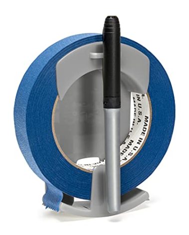 Kitchen Stickin’® Tape Dispenser, Wall-Mounted Tape and Label System, Easy One-Handed Operation, Affordable Labeling for Kitchens, Garages, Offices, Restaurants, Meal Prep, and Home Organization