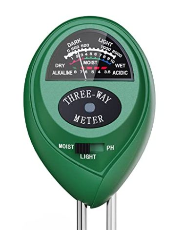 Plant Moisture Meter, 3 in 1 Soil Moisture Light pH Tester, Dr.meter Soil Probe Test Kits for Indoor Outdoor Plant Care, Hydrometer for Plants, No Battery Needed
