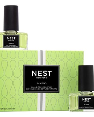 NEST New York Wall Diffuser Refill Vials, Bamboo - Set of 2 - Up to 60 Days of Continuous Scent - Cruelty Free, Vegan - Made in USA