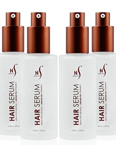 HerStyler Serum, 4 Pack - Hair Styling Agent with Argan Oil for Dry, Damaged Hair - Frizz Control Serum for Straightening, Shine, Trendy Tresses