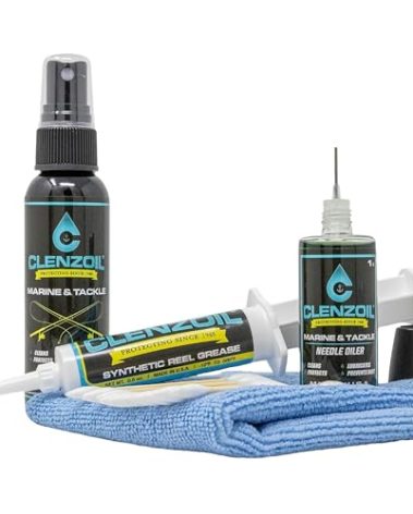 Clenzoil Marine & Tackle Reel Care Kit - with Fishing Reel Oil & Grease - All-in-One Cleaning Kit - for Freshwater & Saltwater Reels - Fish Reel Maintenance Kit