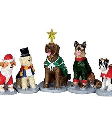 Lemax Village Collection Costumed Canines Set of 5 # 32126 by Lemax Village Collection