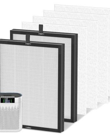 Sinnya 2+4 Pack 4-in-1 AP2000WF Air Filter Replacement Compatible with KNKA Air Puri-Fier 4-in-1 H13 True HEPA Filter Fit for KNKA AP2000WF Air Puri-Fier for Home Large Room Bedroom up to 1740 Ft²