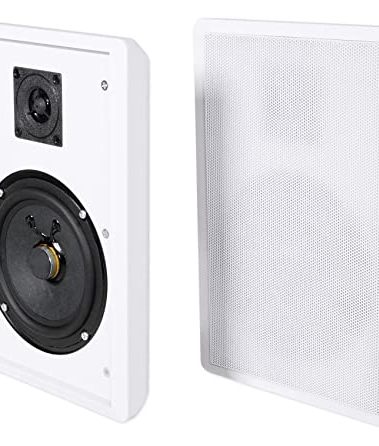 2 Rockville RockSlim White Home Theater 5.25" 240w Easy Wall Mount Slim Speakers
