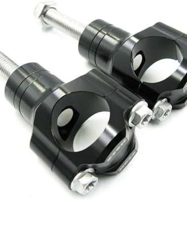 OTOM Motorcycle Handlebar Clamp CNC Aluminum Alloy Bar Clamps 28mm or 1 1/8" For WR KXF FE FC RMZ CRF Adjustable HandleBar Riser (Black, 12mm)