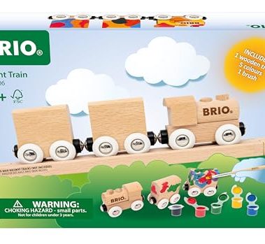 BRIO – 36006 Paint Train | Wooden DIY Customisable Toy Train for Kids Aged 5 Years Up