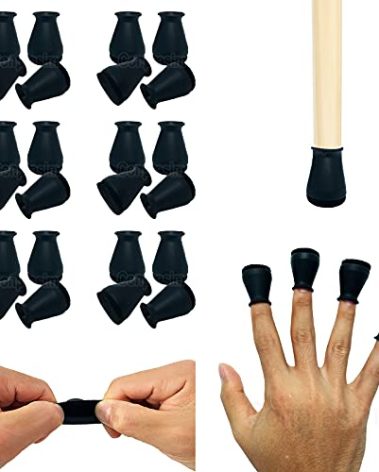 Extra Small Silicone Chair Leg Floor Protectors with Felt, FIT 19/32” to 15/16” Glide Chair Leg Caps Silicon Furniture Leg Feet Cover Bottom Slide Protect Hardwood Floors No Scratches No Noise 24 Pack