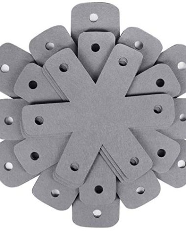 BYKITCHEN Pan Pot Protectors, Set of 12 and 4 Different Sizes, Larger & Thicker Gray Pan Separator Pads, Pan Protectors for Stacking and Protecting Your Cookware