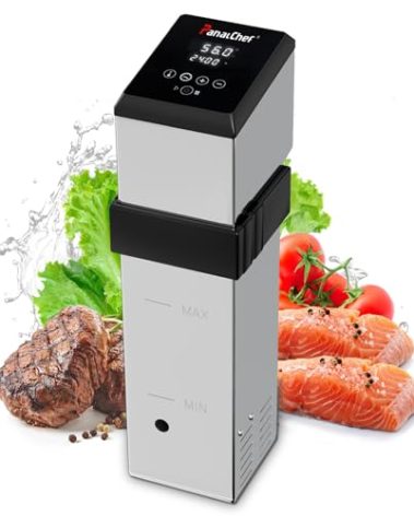 PanalChef Commercial Sous Vide Machine for Restaurant, 1600W Sous Vide Cooker, 360° Immersion Circulator, 15dB Ultra-Quiet, IPX7 Waterproof, Powerful Pump Design, Accurate Temperature Control