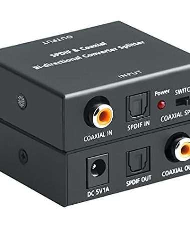 ROOFULL Bi-Directional Digital Coaxial to/from Optical Toslink SPDIF Audio Converter/Adapter/Repeater