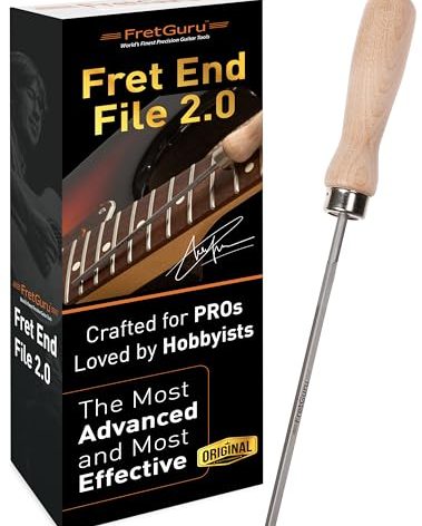FretGuru Ultimate Fret End File 2 - Fix Sharp Fret Ends, Fret Sprout, Fret End Dressing File Pro Luthier Tool Guitar Tech [FINALLY AVAILABLE AGAIN - ADVANCED NEW DESIGN SHIPPING NOW]