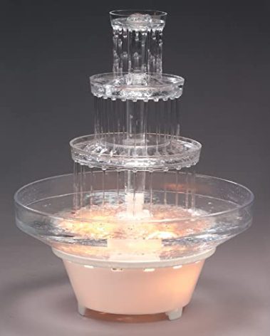 DecoPac 3-Tier Wedding Fountain Wedding Cake Decoration, Beautiful Water Fountain With Light Base, Easy To Set Up, Multicolor