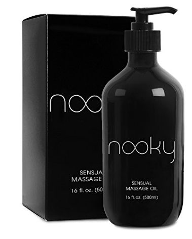 Nooky Massage Oil with Premium Natural Ingredients. Relaxing Essential and Sweet Almond Oils for Massaging 16 Ounces