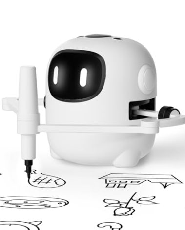 RIVGOT Drawing Robot for Kids with 150 Cards, Voice Interactive Educational Drawing Machine, Montessori Painting Learning Toys for 3 4 5 6 7 8 Year Old Boys Girls Birthday Party