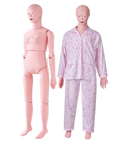 VEVOR Nursing Training Manikin, Female Life Size Demonstration Human Manikin for Nursing Training, Multifunctional Education Teaching Model Supplies, PVC Anatomical Mannequin Body Care Simulator Model