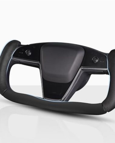 Steering Wheel Cover for Tesla Yoke Steering Wheel, Car Steering Wheel Cover for Tesla Model S/Model X Accessories (Black)