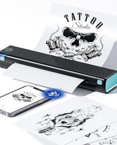 Phomemo Tattoo Stencil Printer, M08F Bluetooth Tattoo Machines Tattoo Printer,Compatible with Phone/Tablet/PC, Tattoo Supplies for Tattoo Artists & Beginners, Black