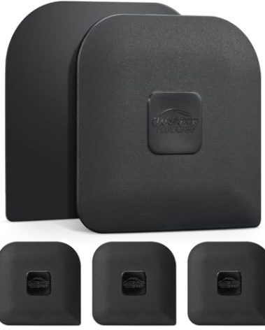 Pan Scraper, CLUEAPOP 5 Pcs Pot Scraper Plastic, Pot Scraper Non Scratch for Cast Iron, Pot and Pan Cleaning, Sturdy Scraper Kitchen Tool