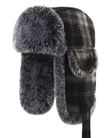 FUOITA Baby Toddler Trapper Hat Kids Adjustable Ushanka Waterproof Winter Aviator Hat for Boys 1T-8T