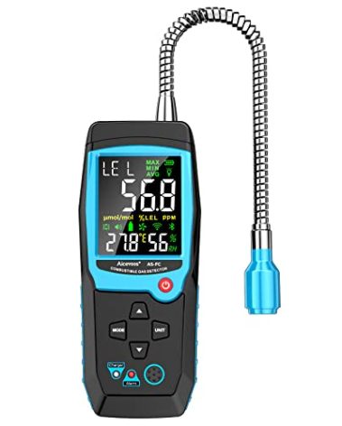 Aicevoos Natural Gas Detector with Gas Concentration Display Locating The Source of Propane, Natural Gas, and Combustible Gas Leak for Home and RV (Rechargeable)